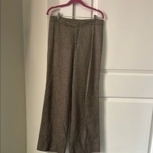 Tory Burch Black and White Herringbone Trousers